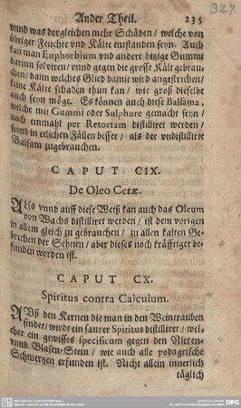 CAPUT CX. Spiritus contra Calculum.