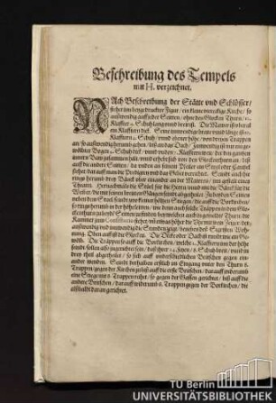 Beschreibung des Tempels mit H. verzeichnet.