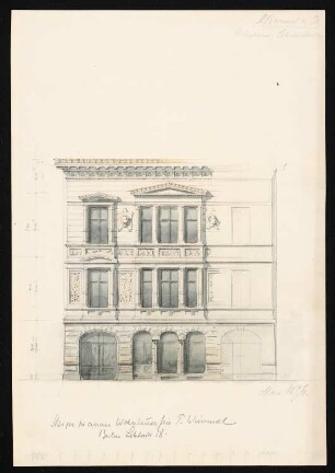 Wohnhaus Wimmel & Co., Berlin-Tiergarten: Vorderansicht