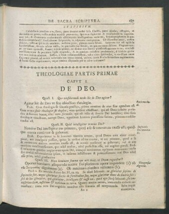 Caput I. De Deo