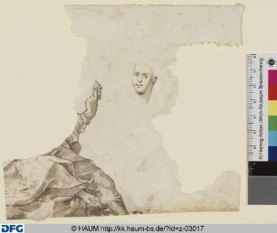 Fragment einer sitzenden Figur; Kopf