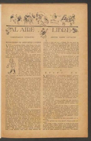Al aire libre : Comentarios intrascendentes sobre deportes