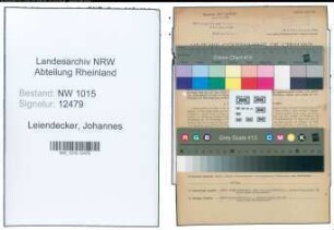 Entnazifizierung Johannes Leiendecker , geb. 21.03.1905 (Monteur)