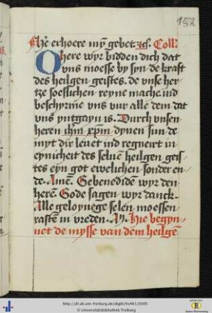 [152r - 157v] Messe vom heiligen Geist.