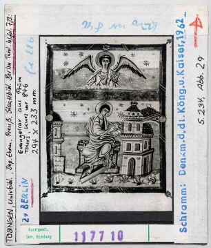 Tübingen, Unibibl., ehem. Berlin, Staatsbibliothek: Cod. Theol. Lat. fol. 733, Evangeliar aus Prüm, Evangelist Matthäus