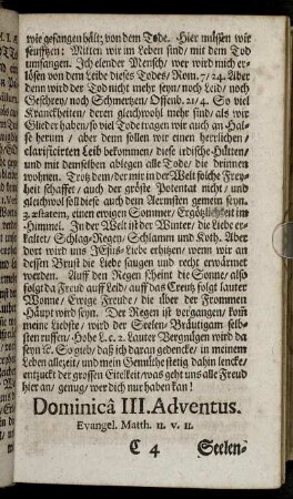 Dominica III. Adventus. Evangel. Matth. 11. v. 11.