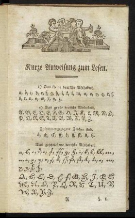 Kurze Anweisung zum Lesen.