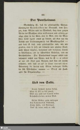 Der Pantheismus : Pantheismus