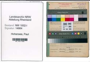 Entnazifizierung Paul Hohensee, geb. 01.07.1891 (Kalkulator)