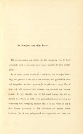 De schrijver aan zijne lezers