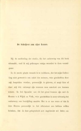 De schrijver aan zijne lezers
