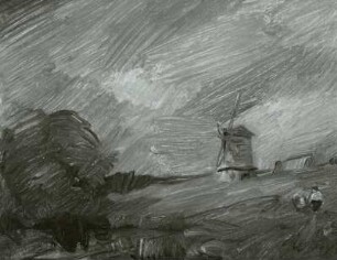 Landschaft mit Windmühle