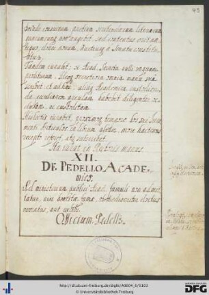 [fol. 49] De pedello academico