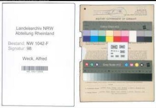 Entnazifizierung Alfred Weck , geb. 16.07.1906 (Finanzangestellter)
