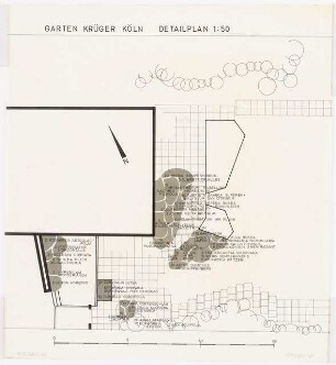 Garten Krüger, Köln: Pflanzplan Detail 1:50