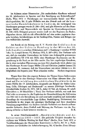 Aßmann, Klaus :: Zustand und Entwicklung des städtischen Handwerks in der ersten Hälfte des 19. Jahrhunderts, dargestellt am Beispiel der Städte Lüneburg, Celle, Göttingen und Duderstadt, (Göttinger handwerkswirtschaftliche Studien ; 18) : Göttingen, 1971