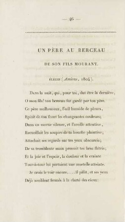 Un Pére Au Berceau De Son Fils Mourant