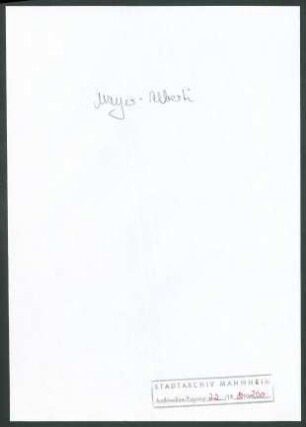 Mayer-Alberti, Willi, Koblenz, Schriftwechsel mit Wichert