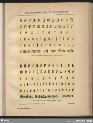 Fraktur- und Antiqua-Schriften