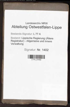 Veranschlagung und Etatentwurf des Stiftssyndikus Dr. Thulemeyer für das Stift Cappel