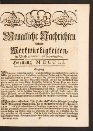 Hornung MDCCLI