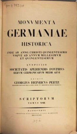 Monumenta Germaniae Historica : inde ab anno Christi quingentesimo usque ad annum millesimum et quingentesimum, 18. Annales Italici aevi Suevici