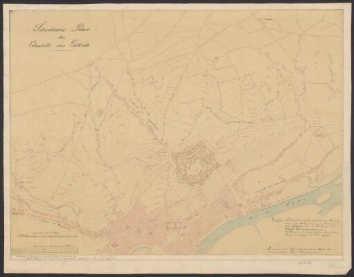 Situations-Plan der Citadelle von Lüttich