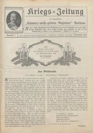 3.1915: Kriegs-Zeitung der Jugendwehr Schwarz-Weiß-Grünes Regiment Borkum