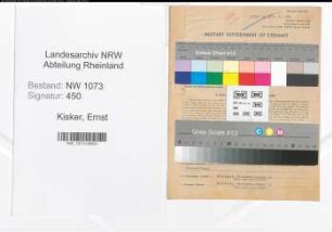 Entnazifizierung Ernst Kisker , geb. 05.03.1900 (Generalagent)