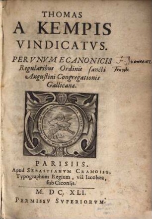 Thomas de Kempis Vindicatus