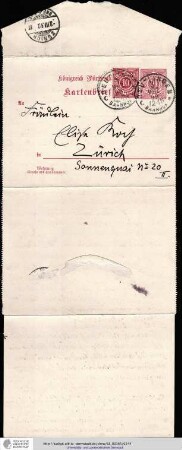 Kartenbrief vom 03.03.1899