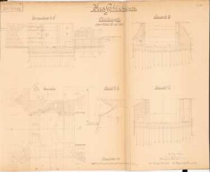 Kraffohl-Schleuse, Elbing Umbau: Oberhaupt: Grundriss, Schnitte 1:100