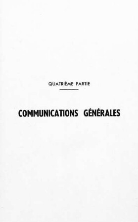 487-510, Quatrième partie: Communications générales