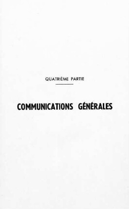 487-510, Quatrième partie: Communications générales