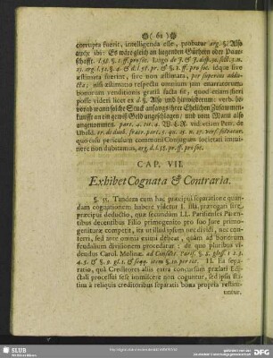Cap. VII. Exhibet Cognata & Contraria