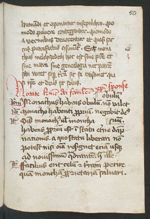 Sententiae de proprietate et oboedientia monachorum