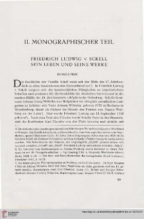 Friedrich Ludwig v. Sckell. Sein Leben und seine Werke