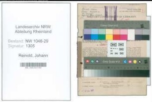 Entnazifizierung Johann Reinold , geb. 27.03.1899 (Beamter)