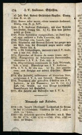 134-137, Almanache und Kalender.