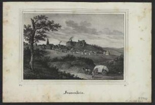 Ansicht von Frauenstein, Lithographie, 1837 : Frauenstein. - [Dresden] : [Pietzsch] , [1837]. - 1 Kunstblatt : Lithogr. ; 17 x 11 cm