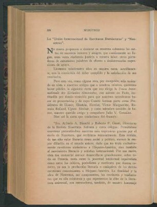 La "Unión Internacional de Escritores Demócratas" y "Nosotros"