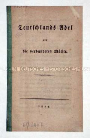 Deutschlands Adel an die verbündeten Mächte