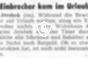 Einbrecher kam im Urlaub