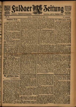 Ausgabe vom Donnerstag, den 27. April 1905.