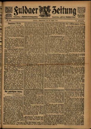 Ausgabe vom Donnerstag, den 27. April 1905.