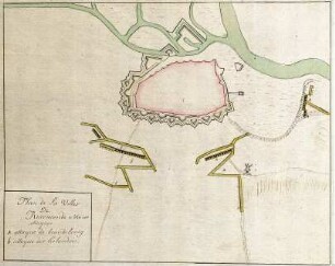 WHK 11 Spanischer Sukzessionskrieg 1701-1713 bis zum Frieden von Rastatt: Plan der Stadt Roermond während der Angriffe, 1702