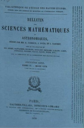 Tome II. . - Mars 1878.