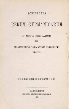 Chronicon Moguntinum