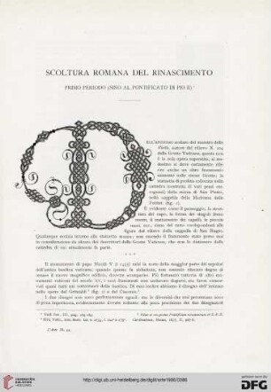 9: Scoltura romana del Rinascimento, [2] : primo periodo (sino al pontificato di Pio II)