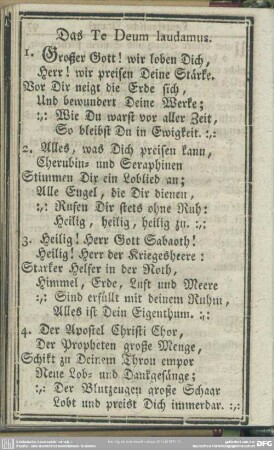 Das Te Deum laudamus